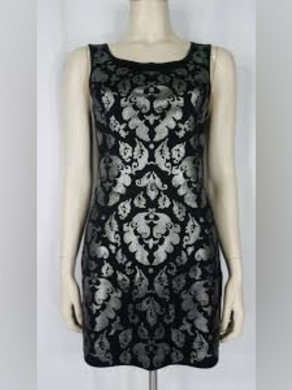 Olsenboye Black and Silver Mini Dress